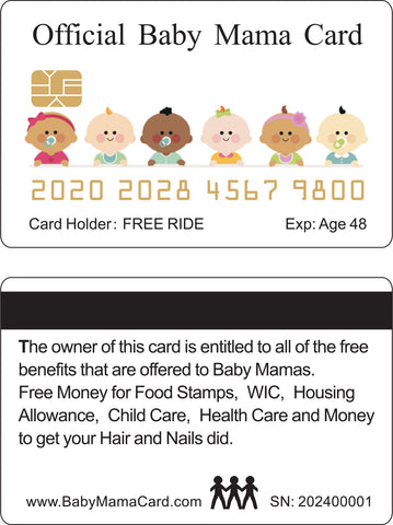 Baby Mama Card™  and Baby Daddy Card™  4 Pack FREE SHIPPING (Official and Original).