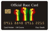 Official Black Race Card and White Privilege Card  (FOUR  pack) Novelty Free Shipping..