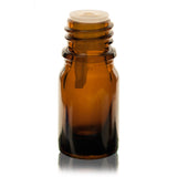 Amber Euro Glass Bottle 5 ml w/ Dropper Cap (Black) (6 pack)