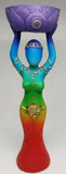 Chakra Goddess Figurine Tealight Candle holder for Meditation and Alter.