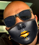 Face Mask: Designer Funny Big Mouth, No Teeth, Skeleton Mouth or Bald Eagle. Adult Size (Free Shipping)