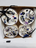 New Moon Manifestation Tealight Candles With Crystals and Essential Oil  4 pack Set