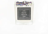 New Moon Manifestation Tealight Candles With Crystals and Essential Oil  4 pack Set