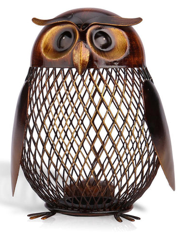 Owl Metal Peggy Bank Artwork.