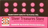 Punch Card Loyalty Program for Essential Oils