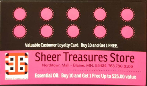 Punch Card Loyalty Program for Essential Oils