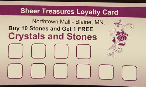 Punch Card Loyalty Program for Stones and Crystals