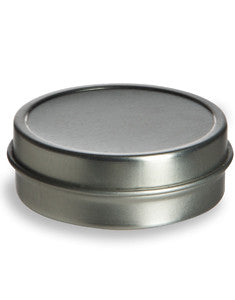 Tin Flat container 1oz. with slip lid. (6 pack)