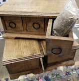 Wooden Herb Chest: 3 Drawer for Herbs, Stones and Resin Incense