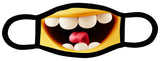 Face Mask: Designer Funny Big Mouth, No Teeth, Skeleton Mouth or Bald Eagle. Adult Size (Free Shipping)