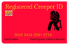 Official Registered Creeper Card: 8 PACK, Free Shipping