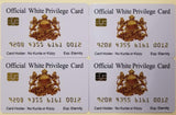Official White Privilege Card™ and Official Race Card™  4 Pack FREE SHIPPING (Official and Original)