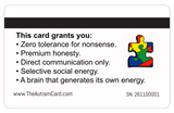 Official Autism Card. 8 PACK: Free Shipping.