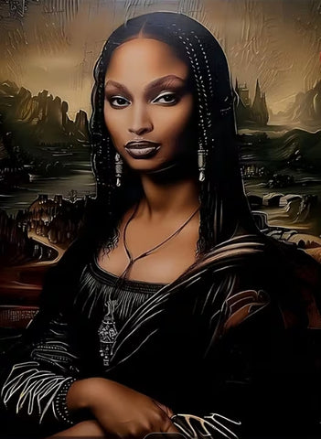 Black Mona Lisa Wall Art