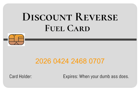 Official Discount Reverse Fuel Card (8 Pack)