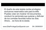 Elite Privilege Card SPANISH: 8 PACK  (Free Shipping)