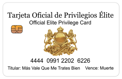 Elite Privilege Card SPANISH: 8 PACK  (Free Shipping)