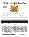 Elite Privilege Card. FUNNY  8 PACK: Free Shipping)