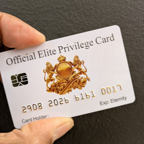 Elite Privilege Card. FUNNY  8 PACK: Free Shipping)