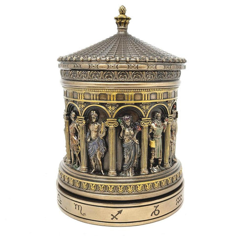 Greek Zodiac Rotunda Rotating Trinket Box