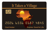 Aromabug: Funny Fake Bankcard: IT TAKES A VILLAGE TO RAISE A CHILD CARD. 8 Pack, Free Shipping.