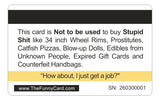 Official Failure Card. 8 PACK, Free Shipping.
