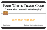 Aromabug: Official Poor White Trash Card. 8 PACK  (Free Shipping)