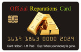 Official Black Privilege Card. White Privilege, Black Race & Reparations (4 Pack) FREE SHIPPING.