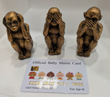Hear No Evil Monkeys Set of 3