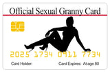 Official Sexual Granny Card. 8 PACK, Free Shipping