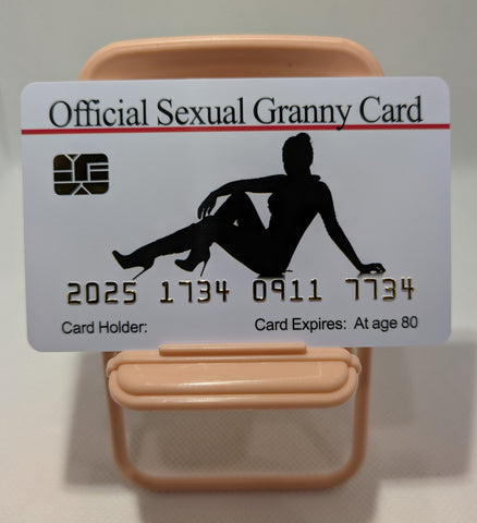 Official Sexual Granny Card. 8 PACK, Free Shipping