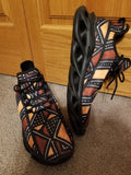 Shoes: Tribal Mud Cloth Print Mens Casual Shoes.