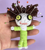 VooDoo Doll with Pins and Keychain loop. Free Bag of Mugwort included.