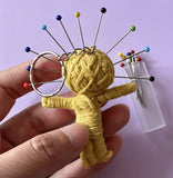 Voo Doo Doll with Pins and Keychain loop