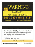 Official Warning Card. 8 PACK, Free Shipping