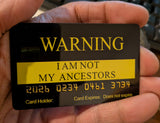 Official Warning Card. 8 PACK, Free Shipping