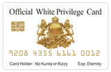 Official Black Privilege Card. , Black Race & Reparations (8 Pack) FREE SHIPPING.