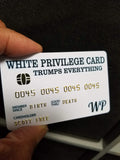 Official White Privilege Card and Black Race Card (FOUR pack Novelty) Free Shipping.