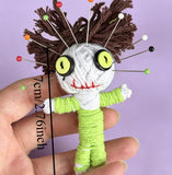 VooDoo Doll with Pins and Keychain loop. Free Bag of Mugwort included.