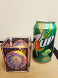 Candle Holder: Square Voltive Glass Holder with Candle Included Chakra (Free Shipping)