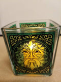 Candle Holder: Square Voltive Glass Holder with Candle Included Chakra (Free Shipping)