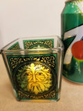 Candle Holder: Square Voltive Glass Holder with Candle Included Chakra (Free Shipping)