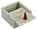Burner: Soapstone Carved Cone Burner with OM Symbol and Storage area.