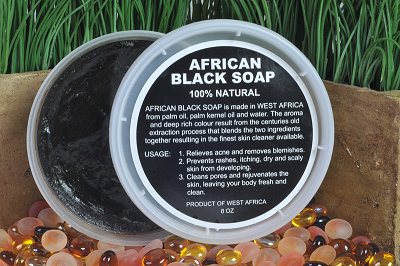 African Black Soap in a Tub
