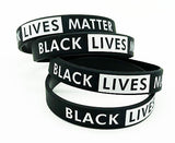 Black Lives Matter Wrist Bands  (TWO - TEN PACKS) Free Shipping