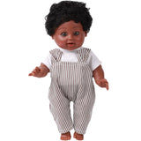 Black Baby Doll with Wavy Hair (Boy) Mixed-Race.