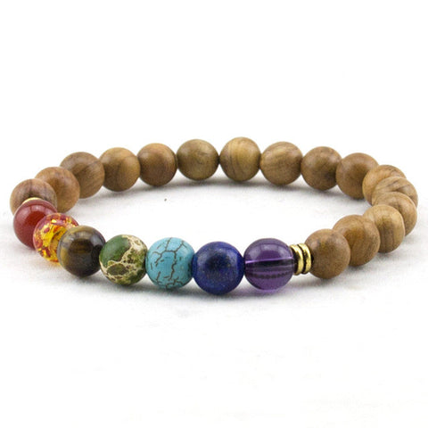 Bracelet: Chakra Meditation Wooden Beads