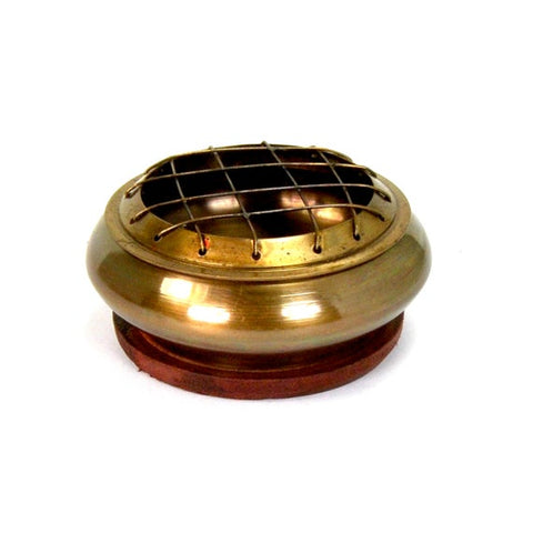Burner: Solid Brass with Screen Lid Small Size