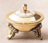 Burner: Small Brass Burner with Mother of Pearl