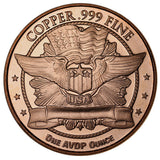 Buffalo Nickel Copper Round Coin (Packed in Clear Protective Capsule)